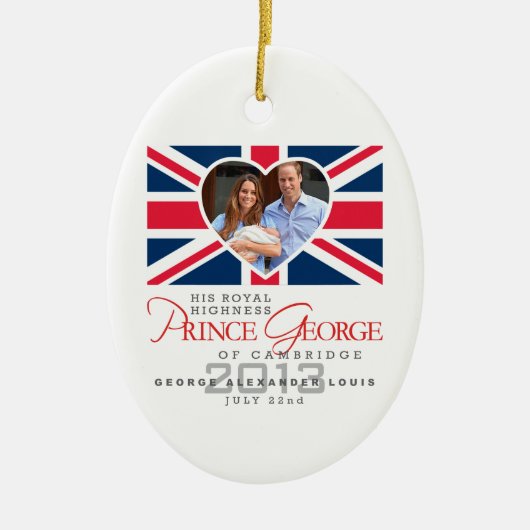 Prince George - William & Kate Keramisch Ornament (Voorkant)