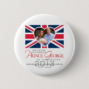 Prince George - William & Kate Ronde Button 5,7 Cm
