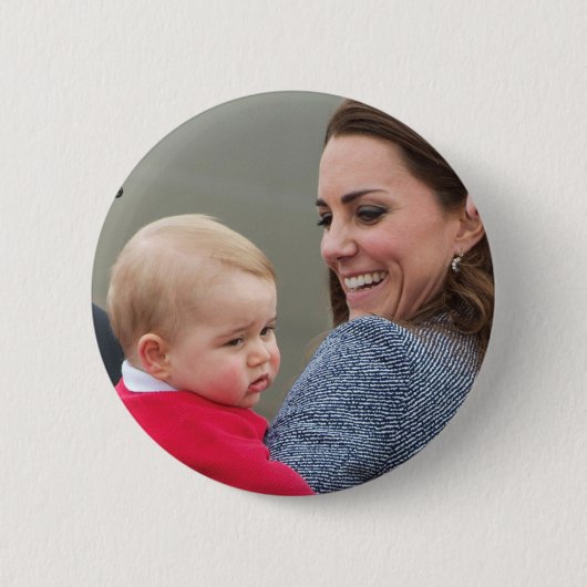 Prince George - William & Kate Ronde Button 5,7 Cm (Voorkant)
