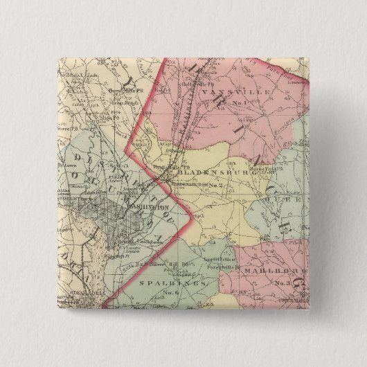 Prince George's Vierkante Button 5,1 Cm (Voorkant)