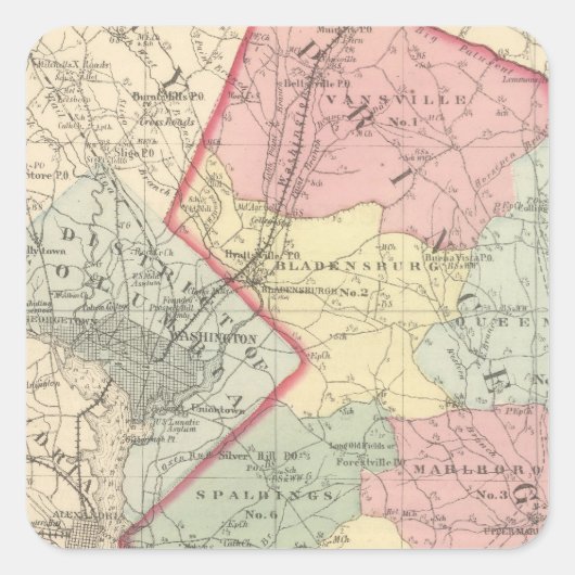 Prince George's Vierkante Sticker (Voorkant)