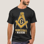 Prince Hall Mason Square en Kompassen G Symbool Fr T-shirt (Voorkant)