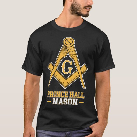 Prince Hall Mason Square en Kompassen G Symbool Fr T-shirt (Voorkant)
