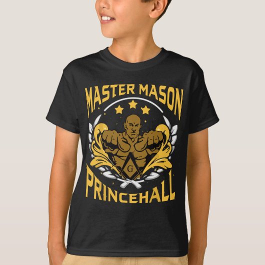 Prince Hall Master Mason PHA Masonic Vaderdag T-shirt (Voorkant)