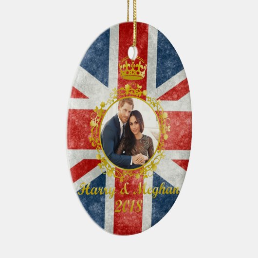 Prince Harry en Meghan Markle Keramisch Ornament (Rechts)