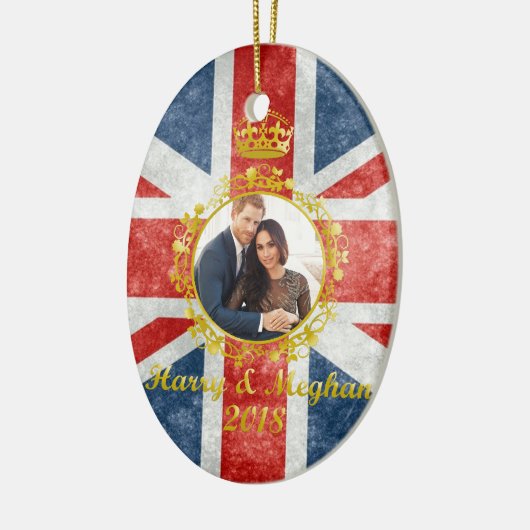 Prince Harry en Meghan Markle Keramisch Ornament (Links)