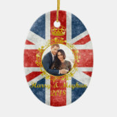 Prince Harry en Meghan Markle Keramisch Ornament (Voorkant)