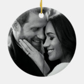 Prince Harry en Meghan Markle Keramisch Ornament (Achterkant)