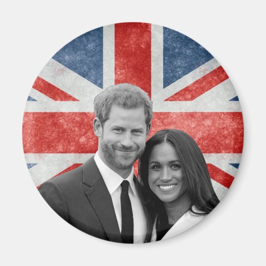 Prince Harry en Meghan Markle Magneet (Voorkant)