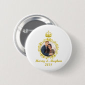 Prince Harry en Meghan Markle Ronde Button 5,7 Cm (Voorkant /achterkant)