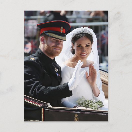 Prince Harry en Meghan Markle Royal Wedding Briefkaart (Voorkant)