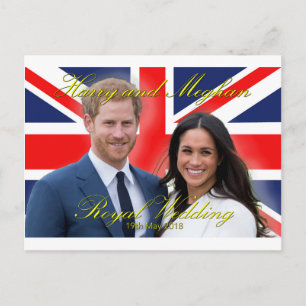 Prince Harry en Meghan Markle Royal Wedding Briefkaart