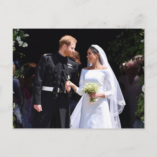 Prince Harry en Meghan Markle Royal Wedding Briefkaart (Voorkant)
