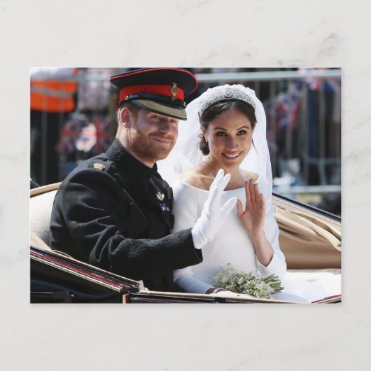 Prince Harry en Meghan Markle Royal Wedding Briefkaart (Voorkant)