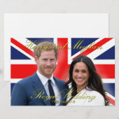 Prince Harry en Meghan Markle Royal Wedding Briefpapier (Voorkant / Achterkant)