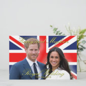 Prince Harry en Meghan Markle Royal Wedding Briefpapier (Staand voorkant)