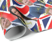 Prince Harry en Meghan Markle Royal Wedding Cadeaupapier (Rol Hoek)