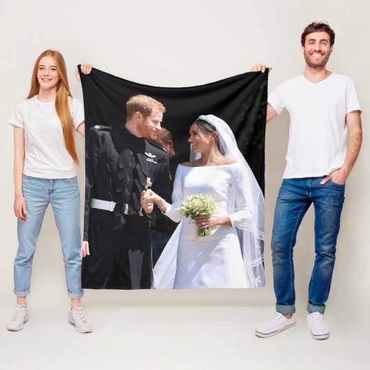 Prince Harry en Meghan Markle Royal Wedding Fleece Deken (In situ)