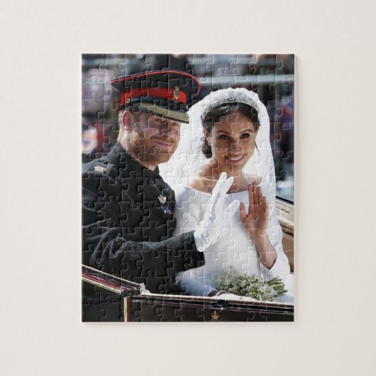 Prince Harry en Meghan Markle Royal Wedding Legpuzzel (Verticaal)