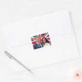 Prince Harry en Meghan Markle Royal Wedding Vierkante Sticker (Envelop)