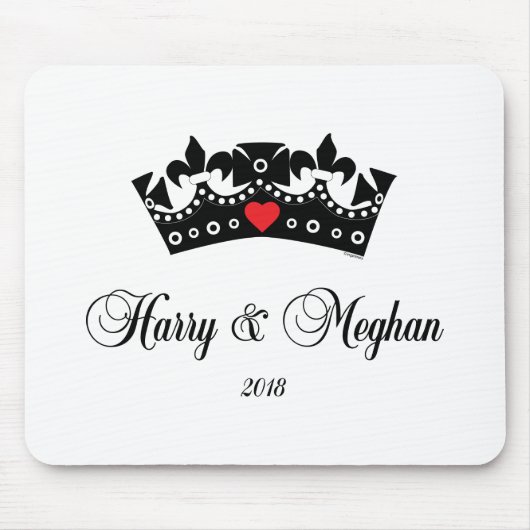 Prince Harry en Meghan Royal Wedding 2018 Heart Muismat (Voorkant)