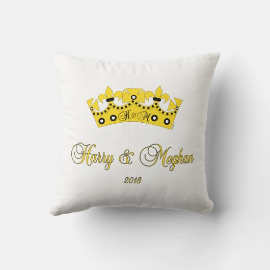 Prince Harry en Meghan Royal Wedding 2018 Kussen (Achterkant)