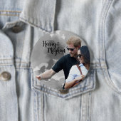 Prince Harry & Meghan Markle Ronde Button 4,0 Cm (In situ)