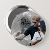 Prince Harry & Meghan Markle Ronde Button 4,0 Cm (Voorkant /achterkant)
