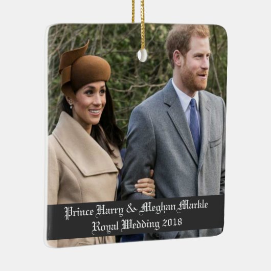 Prince Harry & Meghan Markle Royal Wedding 2018 Keramisch Ornament (Rechts)