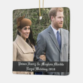 Prince Harry & Meghan Markle Royal Wedding 2018 Keramisch Ornament (Links)