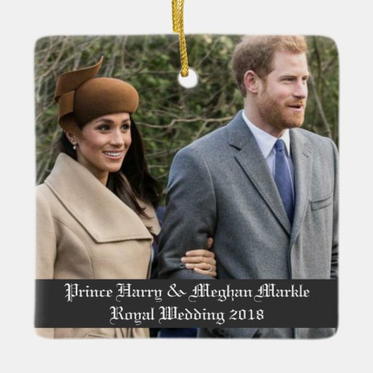 Prince Harry & Meghan Markle Royal Wedding 2018 Keramisch Ornament (Voorkant)