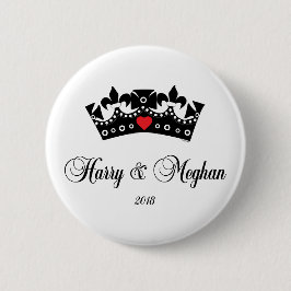 Prince Harry & Meghan Royal Wedding 2018 Ronde Button 5,7 Cm