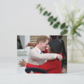 Prince Harry & PM Portia Simpson Miller Briefkaart (Staand voorkant)