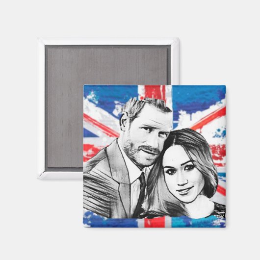 Prince Harry verloving Magneet (Voorkant / Achterkant)