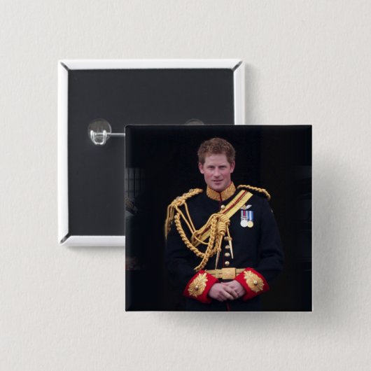 Prince Harry Vierkante Button 5,1 Cm (Voorkant /achterkant)