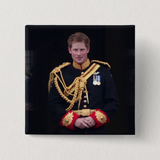 Prince Harry Vierkante Button 5,1 Cm (Voorkant)