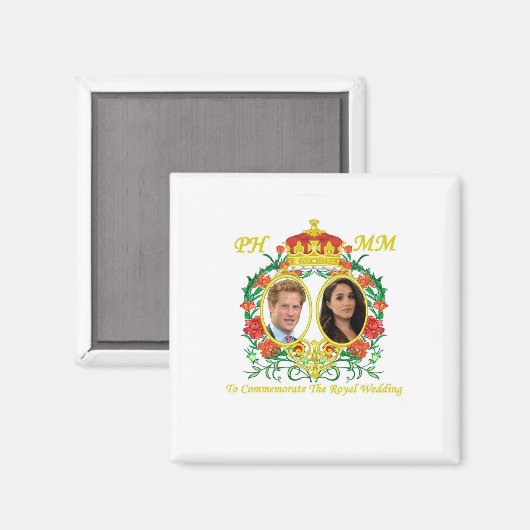 PRINCE HARRY WEDDING CREST MAGNEET (Voorkant / Achterkant)