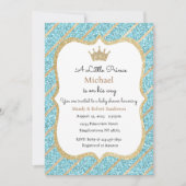 Prince Invitation, Boy Baby shower Uitnodiging (Voorkant)