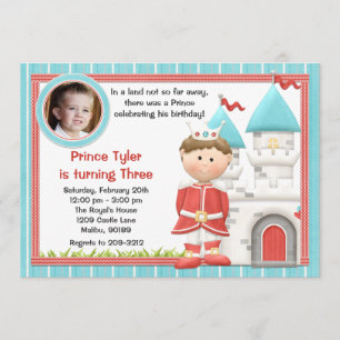 Prince Kids Birthday Party Invitation Kaart