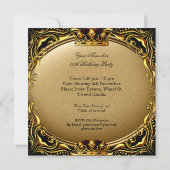 Prince King Gold Royal Black Crown Birthday 3 Kaart (Achterkant)