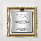 Prince King Royal Crown Gold Silver Birthday Party Kaart (Achterkant)