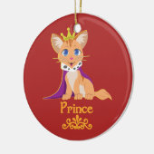 Prince Kitten Keramisch Ornament (Links)