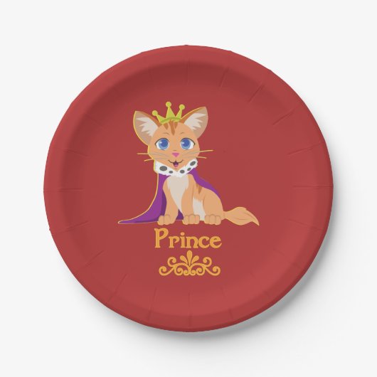 Prince Kitten Papieren Bordje (Voorkant)