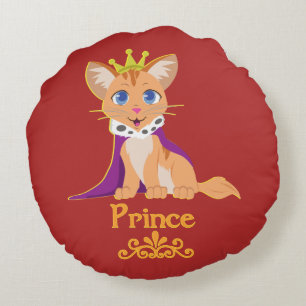 Prince Kitten Rond Kussen