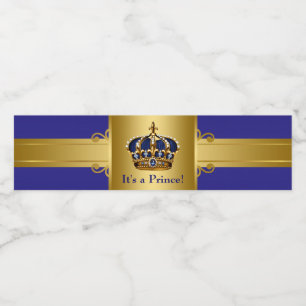 Prince Kroon Baby Shower Waterfleslabels Waterfles Etiket