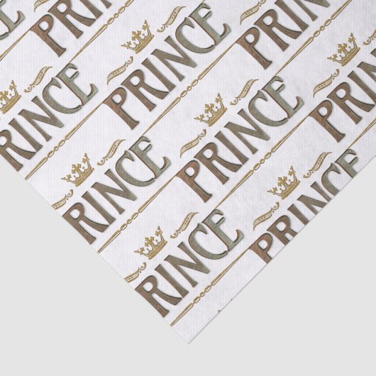 PRINCE Lettering - Elegante rijke koninklijke kroo Tissuepapier (Detail)