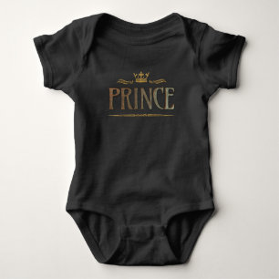 Prince Lettering - Gouden Luxe Koninklijke Kroon Z Romper
