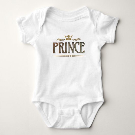 Prince Lettering - Groot middeleeuws koninklijk kr Romper (Voorkant)