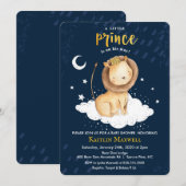 Prince Lion Baby shower Uitnodiging (Voorkant / Achterkant)