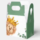 Prince Lion Golden Crown Boy Baby shower Bedankdoosjes (Geopend)